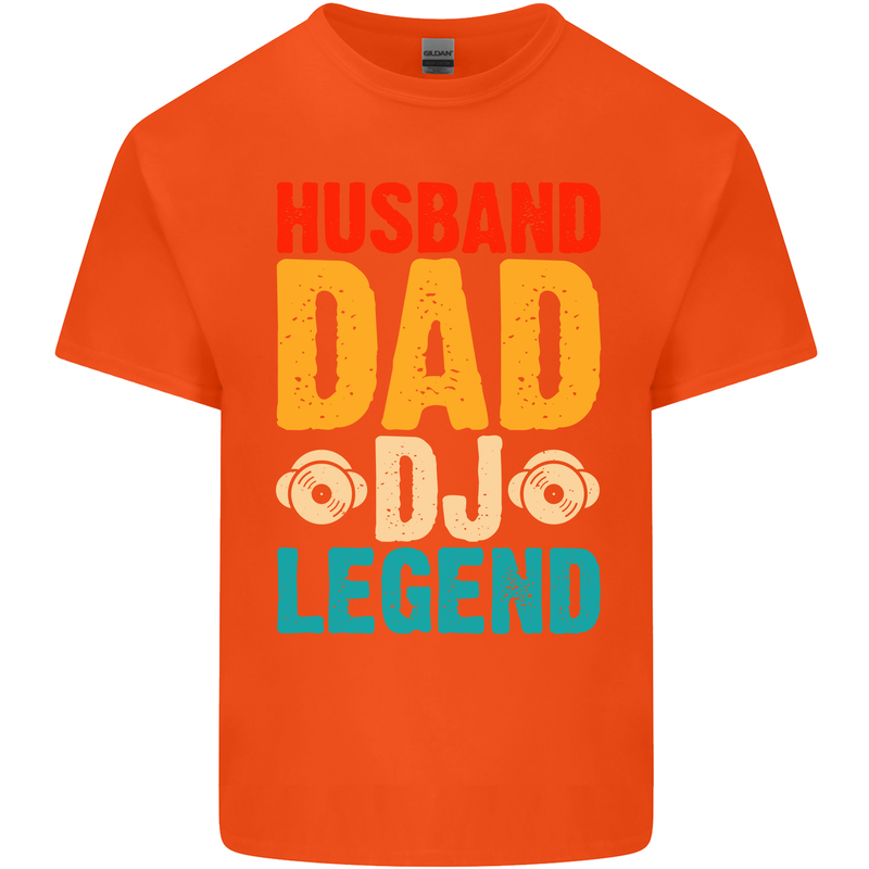 Husband Dad DJ Legend Fathers Day Kids T-Shirt Childrens Orange