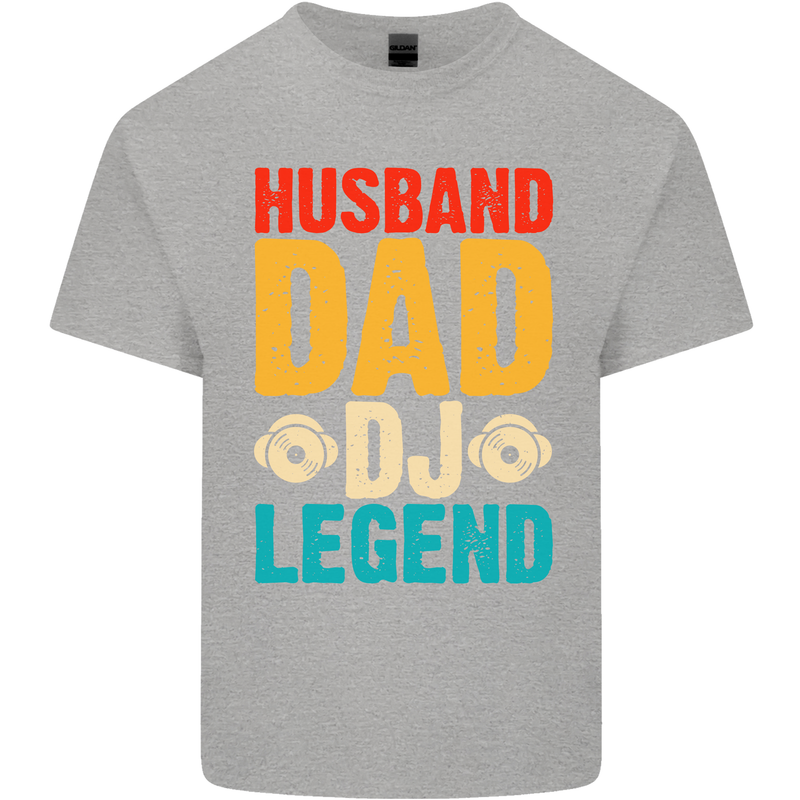 Husband Dad DJ Legend Fathers Day Kids T-Shirt Childrens Sports Grey