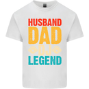 Husband Dad DJ Legend Fathers Day Kids T-Shirt Childrens White