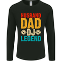 Husband Dad DJ Legend Fathers Day Mens Long Sleeve T-Shirt Black