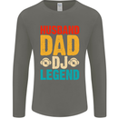 Husband Dad DJ Legend Fathers Day Mens Long Sleeve T-Shirt Charcoal