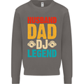 Husband Dad DJ Legend Fathers Day Mens Sweatshirt Jumper Charcoal