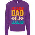 Husband Dad DJ Legend Fathers Day Mens Sweatshirt Jumper Purple