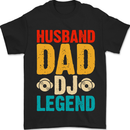 Husband Dad DJ Legend Fathers Day Mens T-Shirt 100% Cotton Black