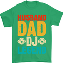 Husband Dad DJ Legend Fathers Day Mens T-Shirt 100% Cotton Irish Green