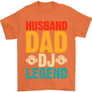 Husband Dad DJ Legend Fathers Day Mens T-Shirt 100% Cotton Orange