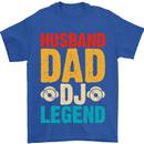 Husband Dad DJ Legend Fathers Day Mens T-Shirt 100% Cotton Royal Blue