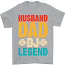 Husband Dad DJ Legend Fathers Day Mens T-Shirt 100% Cotton Sports Grey