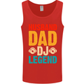 Husband Dad DJ Legend Fathers Day Mens Vest Tank Top Red