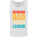 Husband Dad DJ Legend Fathers Day Mens Vest Tank Top White