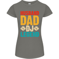 Husband Dad DJ Legend Fathers Day Womens Petite Cut T-Shirt Charcoal