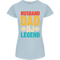 Husband Dad DJ Legend Fathers Day Womens Petite Cut T-Shirt Light Blue