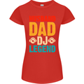 Husband Dad DJ Legend Fathers Day Womens Petite Cut T-Shirt Red