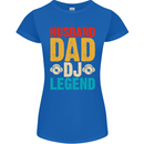 Husband Dad DJ Legend Fathers Day Womens Petite Cut T-Shirt Royal Blue