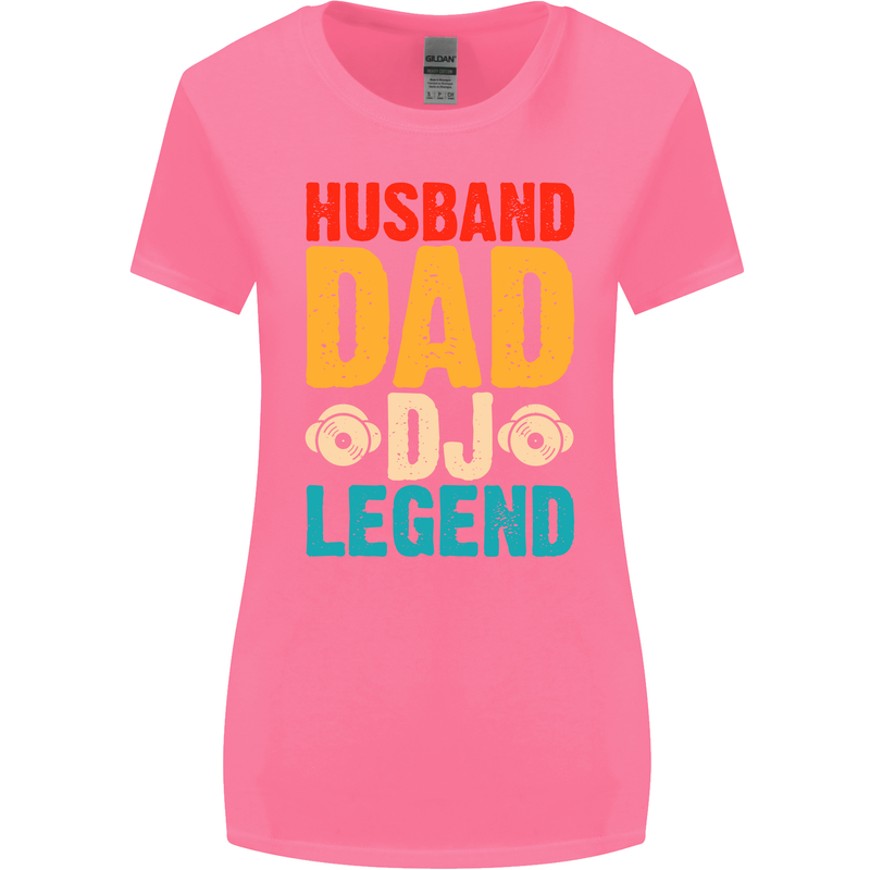 Husband Dad DJ Legend Fathers Day Womens Wider Cut T-Shirt Azalea