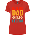 Husband Dad DJ Legend Fathers Day Womens Wider Cut T-Shirt Red