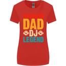 Husband Dad DJ Legend Fathers Day Womens Wider Cut T-Shirt Red
