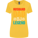 Husband Dad DJ Legend Fathers Day Womens Wider Cut T-Shirt Yellow