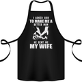 Husband & Wife Wedding Anniversary God Cotton Apron 100% Organic Black