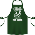 Husband & Wife Wedding Anniversary God Cotton Apron 100% Organic Forest Green