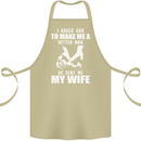 Husband & Wife Wedding Anniversary God Cotton Apron 100% Organic Khaki
