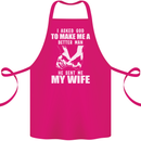 Husband & Wife Wedding Anniversary God Cotton Apron 100% Organic Pink