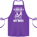 Husband & Wife Wedding Anniversary God Cotton Apron 100% Organic Purple