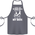 Husband & Wife Wedding Anniversary God Cotton Apron 100% Organic Steel