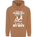 Husband & Wife Wedding Anniversary God Mens 80% Cotton Hoodie Caramel Latte