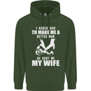 Husband & Wife Wedding Anniversary God Mens 80% Cotton Hoodie Forest Green