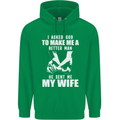 Husband & Wife Wedding Anniversary God Mens 80% Cotton Hoodie Irish Green
