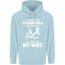 Husband & Wife Wedding Anniversary God Mens 80% Cotton Hoodie Light Blue