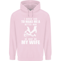 Husband & Wife Wedding Anniversary God Mens 80% Cotton Hoodie Light Pink