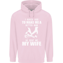 Husband & Wife Wedding Anniversary God Mens 80% Cotton Hoodie Light Pink