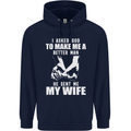 Husband & Wife Wedding Anniversary God Mens 80% Cotton Hoodie Navy Blue