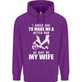 Husband & Wife Wedding Anniversary God Mens 80% Cotton Hoodie Purple