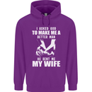 Husband & Wife Wedding Anniversary God Mens 80% Cotton Hoodie Purple