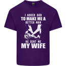 Husband & Wife Wedding Anniversary God Mens Cotton T-Shirt Tee Top Purple