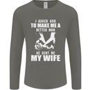 Husband & Wife Wedding Anniversary God Mens Long Sleeve T-Shirt Charcoal