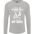 Husband & Wife Wedding Anniversary God Mens Long Sleeve T-Shirt Sports Grey