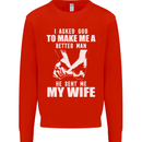 Husband & Wife Wedding Anniversary God Mens Sweatshirt Jumper Bright Red
