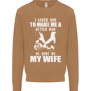 Husband & Wife Wedding Anniversary God Mens Sweatshirt Jumper Caramel Latte
