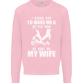 Husband & Wife Wedding Anniversary God Mens Sweatshirt Jumper Light Pink