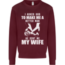 Husband & Wife Wedding Anniversary God Mens Sweatshirt Jumper Maroon