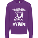 Husband & Wife Wedding Anniversary God Mens Sweatshirt Jumper Purple