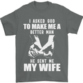 Husband & Wife Wedding Anniversary God Mens T-Shirt Cotton Gildan Charcoal