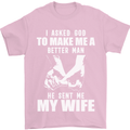 Husband & Wife Wedding Anniversary God Mens T-Shirt Cotton Gildan Light Pink