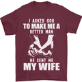 Husband & Wife Wedding Anniversary God Mens T-Shirt Cotton Gildan Maroon