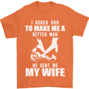 Husband & Wife Wedding Anniversary God Mens T-Shirt Cotton Gildan Orange