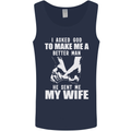 Husband & Wife Wedding Anniversary God Mens Vest Tank Top Navy Blue